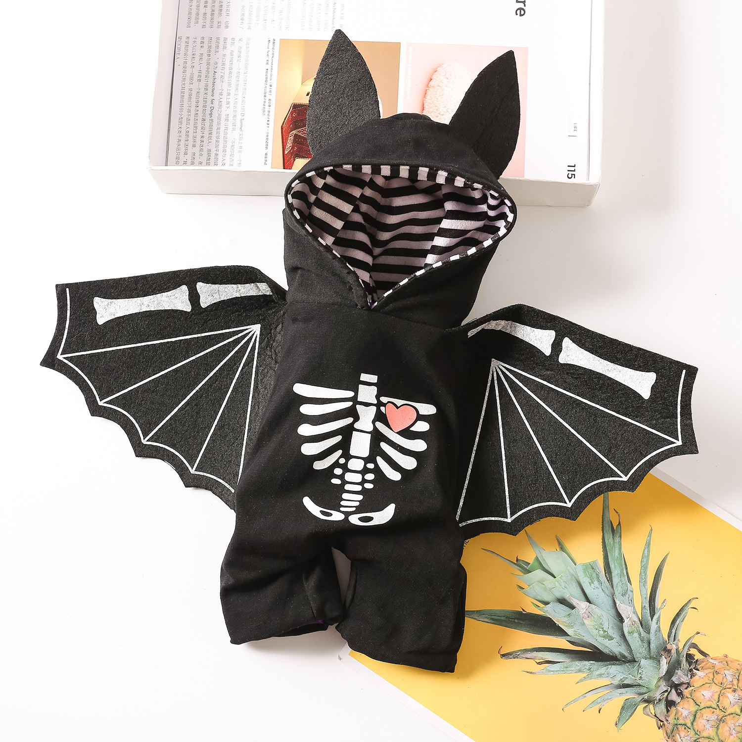 Halloween Dog Outfit  Pet Bat Skeleton Costume